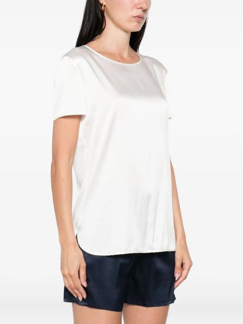 Max Mara short-sleeve satin top - White