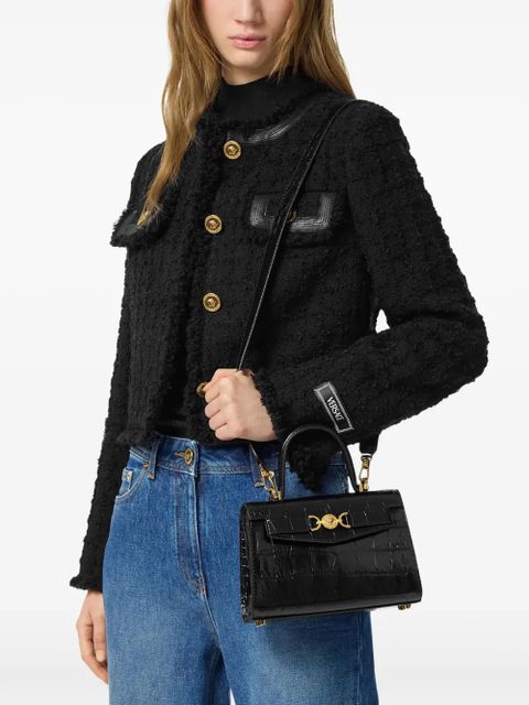 Versace small Medusa '95 croc-effect tote bag - Black - zdjęcie produktu nr 2