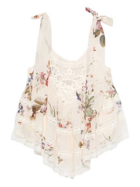 ZIMMERMANN Patience floral lace top - Neutrals - zdjęcie produktu nr 1