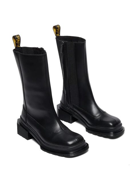 Dr. Martens botki skórzane Maybole Hi damskie kolor czarny na słupku DM41993001 - zdjęcie produktu nr 2