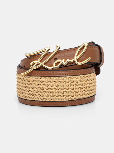 Karl Lagerfeld pasek damski z imitacji skóry K/SIGNATURE - zdjęcie produktu nr 2