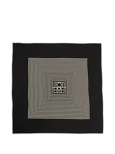 TOTEME geometric print scarf - Black - zdjęcie produktu nr 1