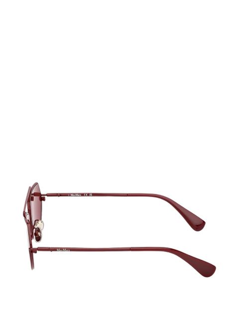 Max Mara Eyewear brow-bar geometric-shape sunglasses - Red