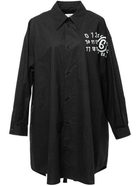 MM6 Maison Margiela poplin shirt dress - Black - zdjęcie produktu nr 1