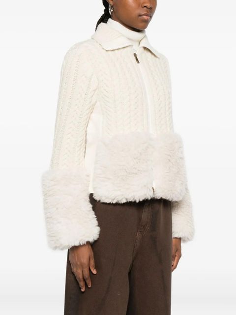 Moncler zip-up cardigan - Neutrals