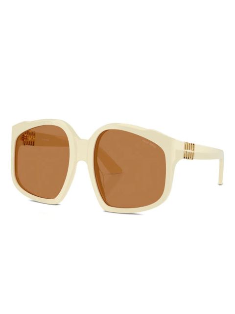 Miu Miu Eyewear Ombre sculpted sunglasses - Neutrals - zdjęcie produktu nr 2