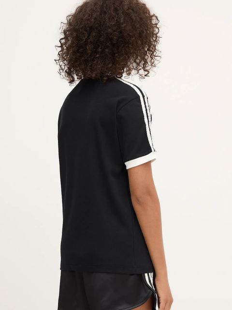 adidas Originals t-shirt Ruffle 3S Tee damski kolor czarny KC8819