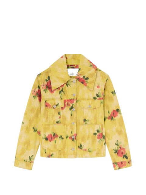 GANNI floral-print button jacket - Yellow - zdjęcie produktu nr 1