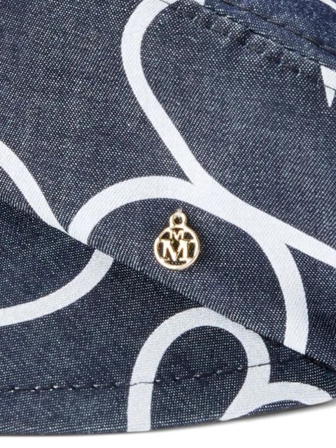 Maison Michel Peneloppe patterned hat - Blue - zdjęcie produktu nr 2