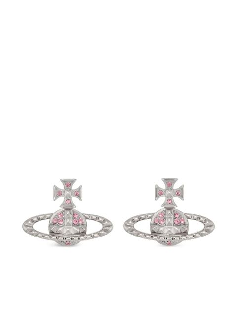 Vivienne Westwood Orb pink-stone earrings - Silver - zdjęcie produktu nr 1
