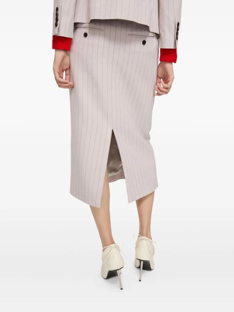Acne Studios pinstripe midi skirt - Neutrals - zdjęcie produktu nr 2