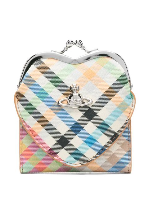 Vivienne Westwood heart-shape check wallet - Neutrals - zdjęcie produktu nr 1