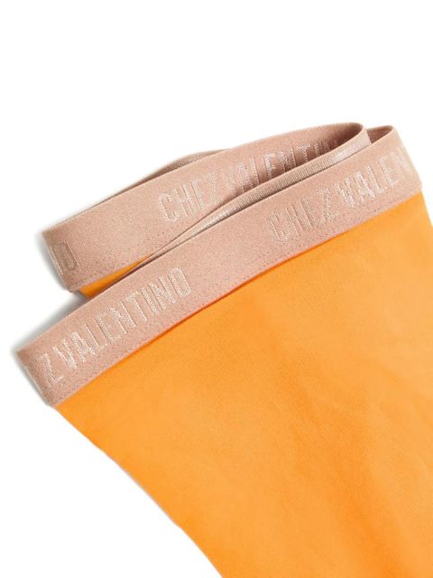 Valentino Garavani lycra lace tights - Orange