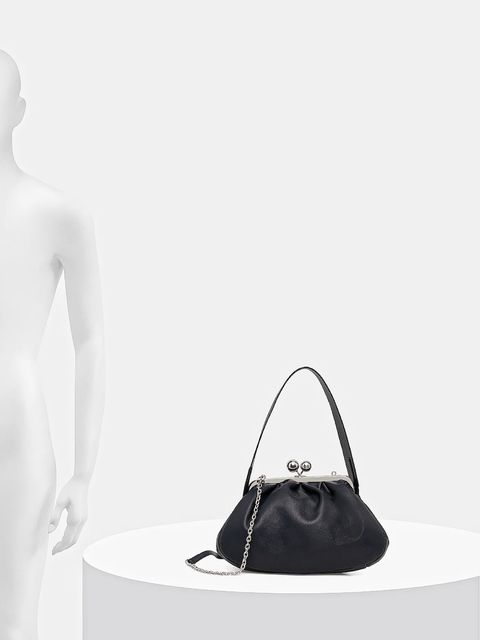 Weekend Max Mara torebka skórzana CUBICO kolor granatowy 2615511174600