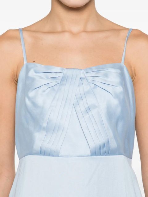 SANDRO bow pleated dress - Blue