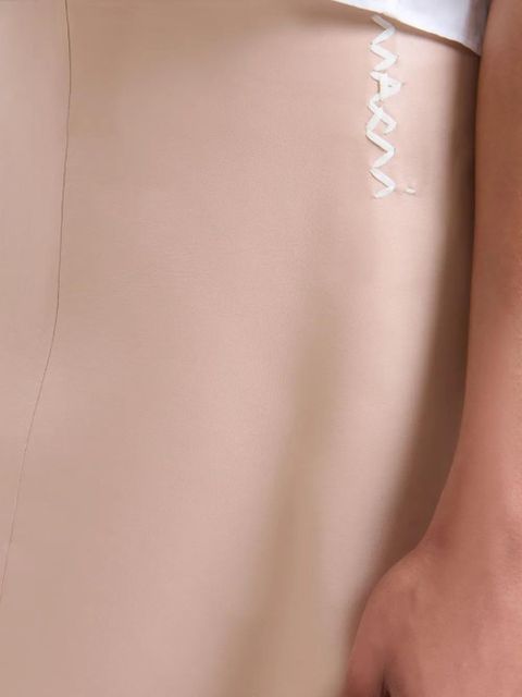 Marni A-Line leather midi skirt - Pink