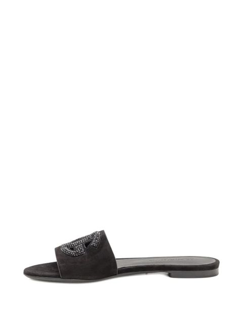 Dolce & Gabbana embellished logo sandals - Black - zdjęcie produktu nr 2