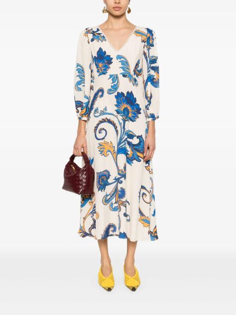 ETRO floral-print midi dress - Neutrals - zdjęcie produktu nr 2