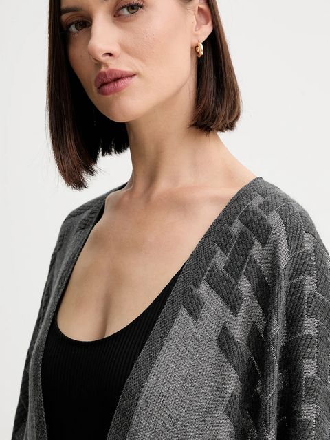 Twinset poncho kolor szary lekkie 252TO5570