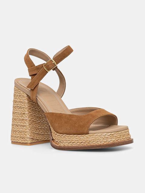 Souliers Martinez sandały na słupku zamszowe GRACIA - zdjęcie produktu nr 1