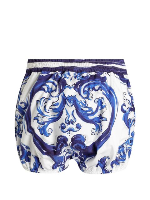 Dolce & Gabbana Majolica-print poplin shorts - White - zdjęcie produktu nr 2