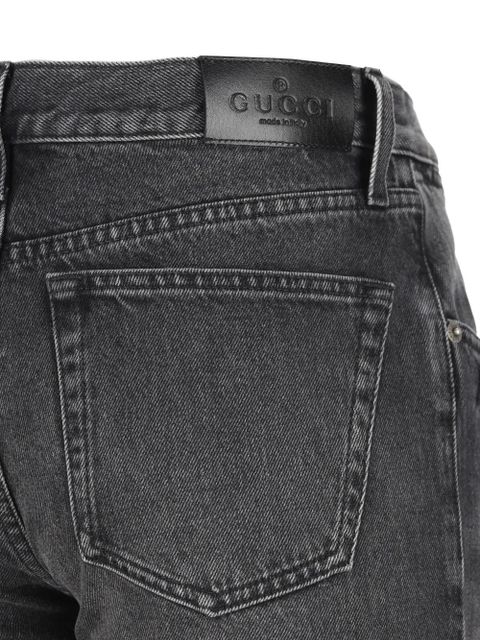 Gucci horsebit straight jeans - Black