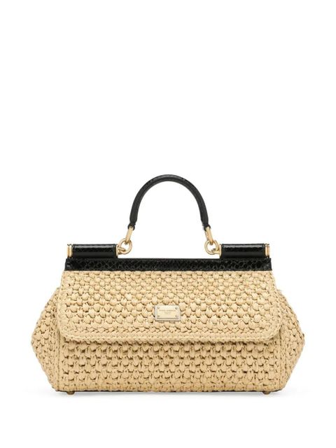 Dolce & Gabbana Elongated Sicily interwoven tote bag - Neutrals - zdjęcie produktu nr 1