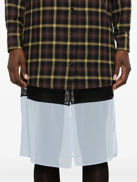 Coperni panelled layered dress - Brown