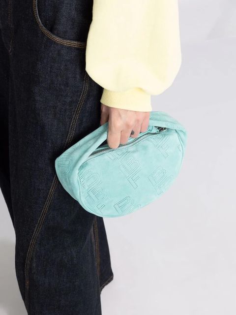 BY FAR Cush perforated-detail tote bag - Blue