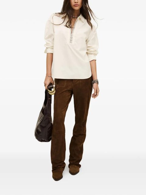 Ba&Sh Miss embellished shirt - Neutrals