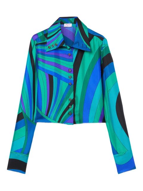 PUCCI Iride-print button-up shirt - Green - zdjęcie produktu nr 1