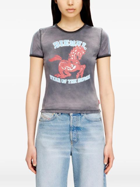 Diesel printed trim T-shirt - Grey