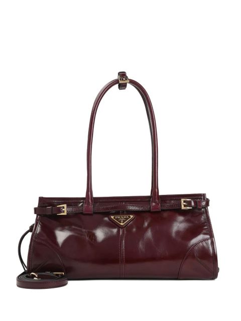 Prada medium Bonnie leather tote bag - Red