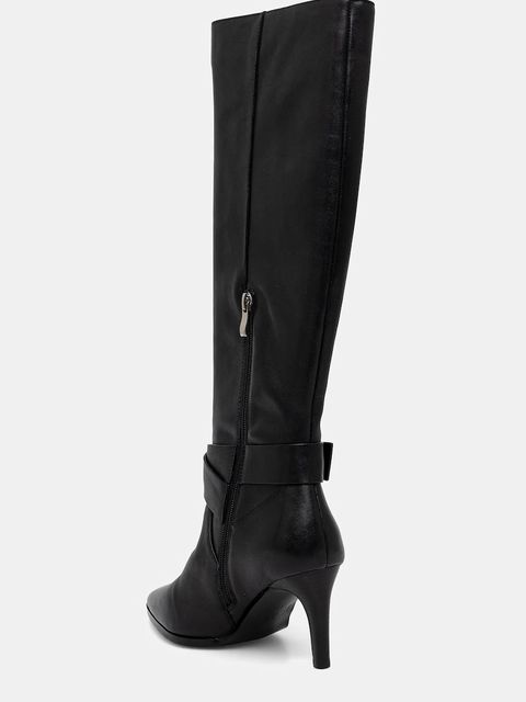 Answear.LAB kozaki skórzane kolor czarny na szpilce - zdjęcie produktu nr 2