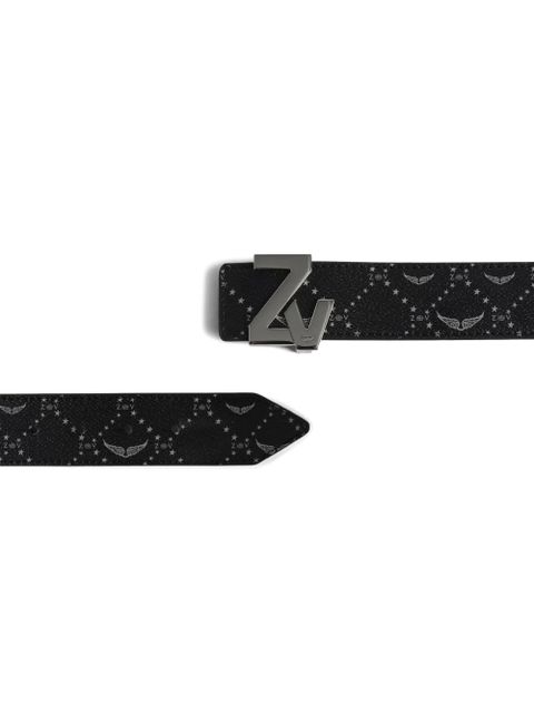 Zadig&Voltaire monogram-pattern belt - Black