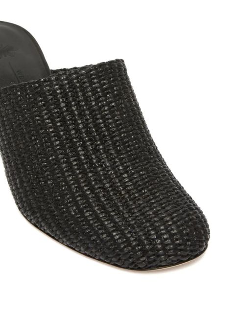Weekend Max Mara 55mm woven slide mules - Black