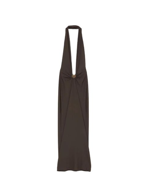 Christopher Esber ruched halterneck beach dress - Brown - zdjęcie produktu nr 1