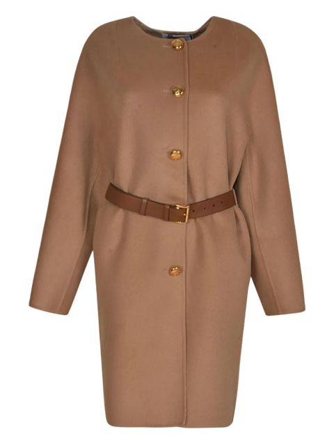 Prada belted buttoned coat - Brown - zdjęcie produktu nr 1