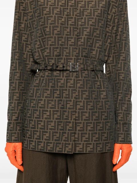 FENDI FF canvas jacket - Brown