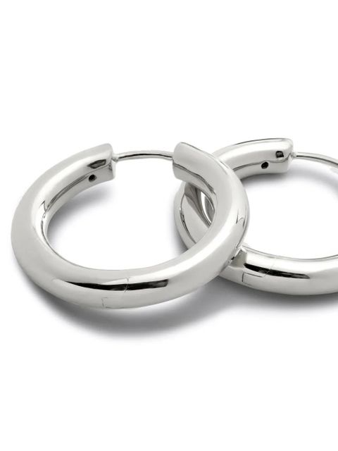 Monica Vinader Medium Essentials Click tube hoop earrings - Silver - zdjęcie produktu nr 2