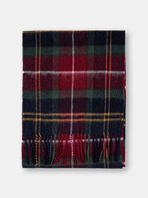 Barbour szalik wełniany kolor multicolor wzorzysty - zdjęcie produktu nr 2