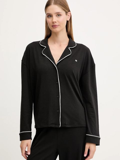 Tommy Hilfiger piżama damska kolor czarny UW0UW06142