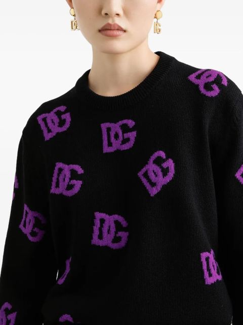 Dolce & Gabbana DNA wool DG-logo sweater - Black