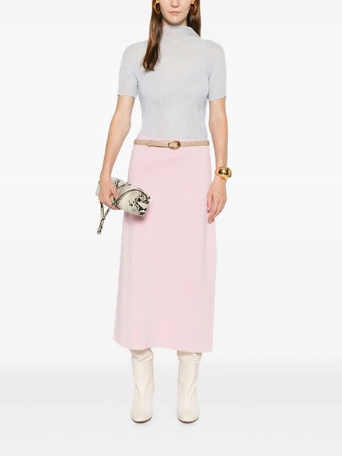 KHAITE Patri midi skirt - Pink