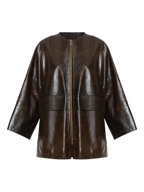 Max Mara Gambero zip-up jacket - Brown - zdjęcie produktu nr 1