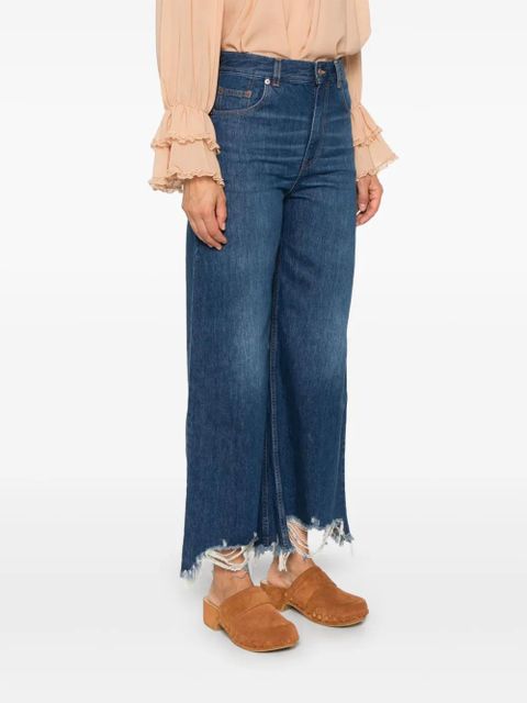 Chloé cropped wide-leg jeans - Blue