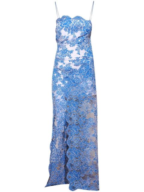 Christopher Esber lace-appliqué maxi dress - Blue - zdjęcie produktu nr 1