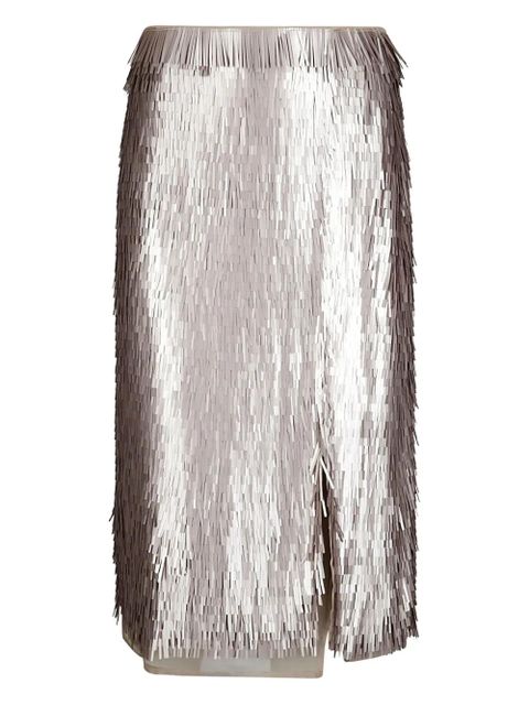 Róhe fringed midi skirt - Silver - zdjęcie produktu nr 1