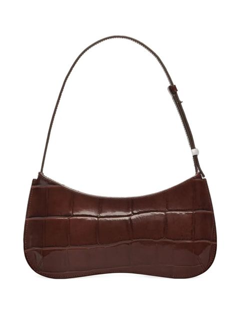 Jacquemus Le Bisou crocodile-embossed shoulder bag - Brown