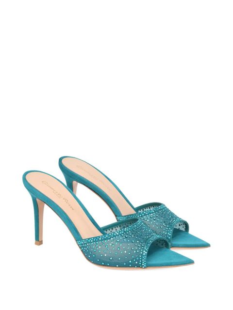Gianvito Rossi 85mm Rania embellished heeled sandals - Blue - zdjęcie produktu nr 2